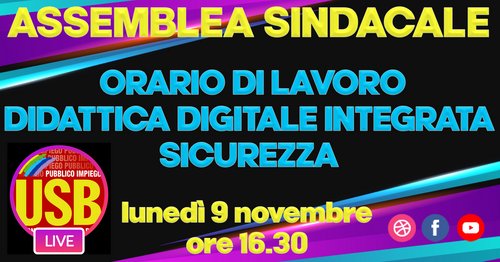 USB Pubblico Impiego - Scuola: 9 Novembre Assemblea Sindacale In ...